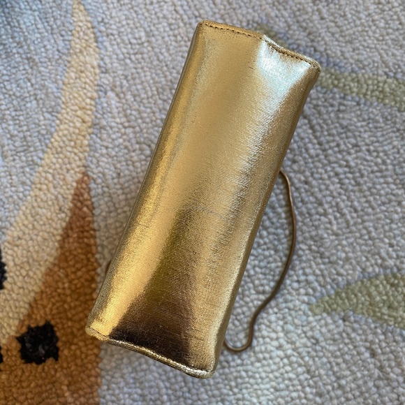 Vintage HL Harry Levine Gold Lamé Evening Handbag & Attached Coin Purse - Picture 6 of 16